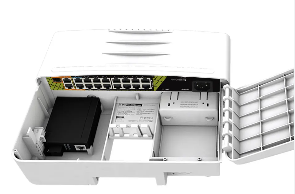 Genata 15FE & 1GE + 2GE(UP-LINK) + 1SFP PoE Outdoor Switch